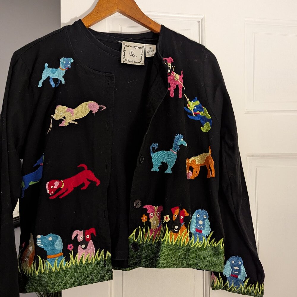 Michael Simon lite dog sweater set